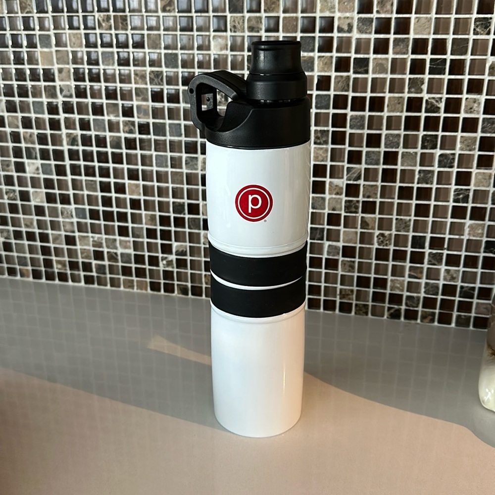 PURE BARRE WHITE METAL TUMBLER 20.9 FL OZ NEW